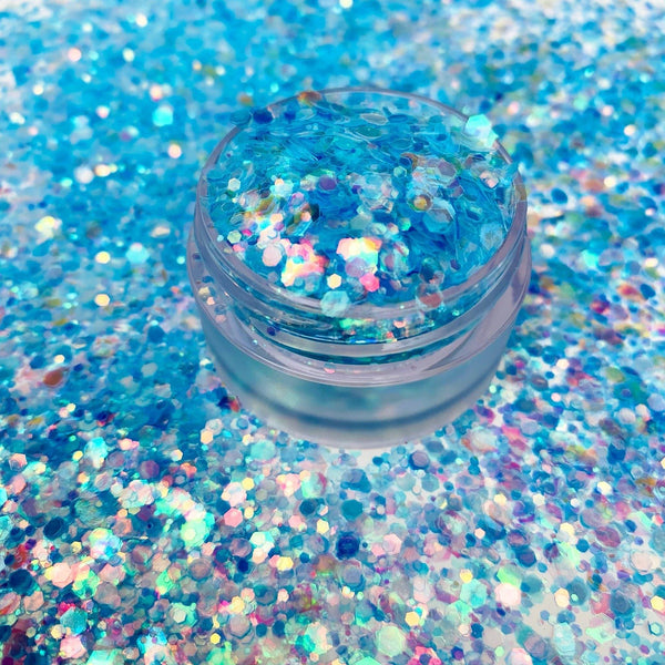 Biodegradable Chunky Glitter 10g Blue Iridescent - Pro GLITZ