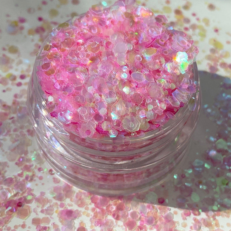 Biodegradable Chunky Glitter 10g Pink Iridescent - Pro GLITZ