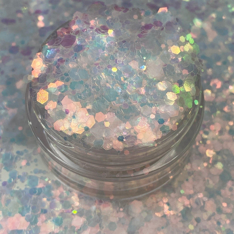 Biodegradable Chunky Glitter 10g White Iridescent - Pro GLITZ