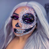 festival gems, festival face jewels, face stickers, face glitter, festival glitter, festival makeup, eye jewels, face crystals, body gems, eye gems, face gems, face gems halloween, face jewels, face jewel, skull makeup, glam skull, sugar skull, sugar skull jewels, skeleton gems, halloween makeup, halloween skull makeup, skeleton jewels, day of the dead makeup, day of the dead face jewels, face stickers halloween, festival makeup, pro glitz, proglitz, chunky glitter